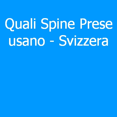 Svizzera – Quali spine (prese) eletriche si usano?