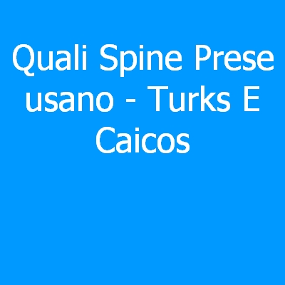 Turks E Caicos – Quali spine (prese) eletriche si usano?